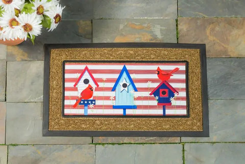 Patriotic Birdhouses Sassafras Switch Mat Evergreen Enterprises