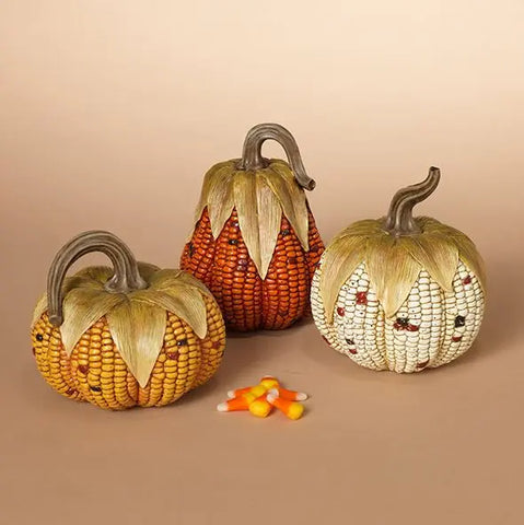 Resin Corn Cob Pumpkin Gerson