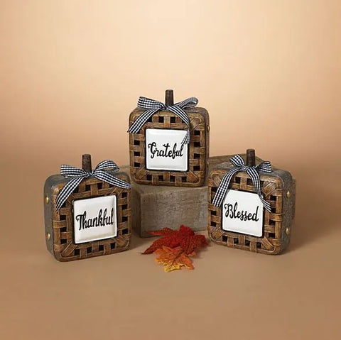 Resin Woven Basket Look Pumpkin Gerson