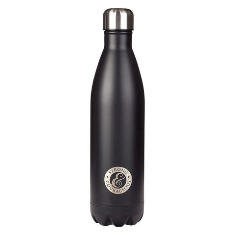 SS Water Bottle Strong & Couragec Christian Art Gifts