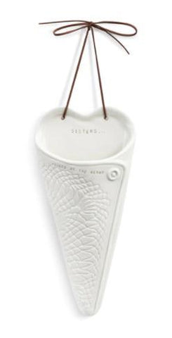 Sisters Wall Pocket Stoneware Holds Notes & Décor Demdaco