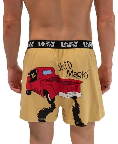 Skid Marks Men's Funny Boxer Lazy One