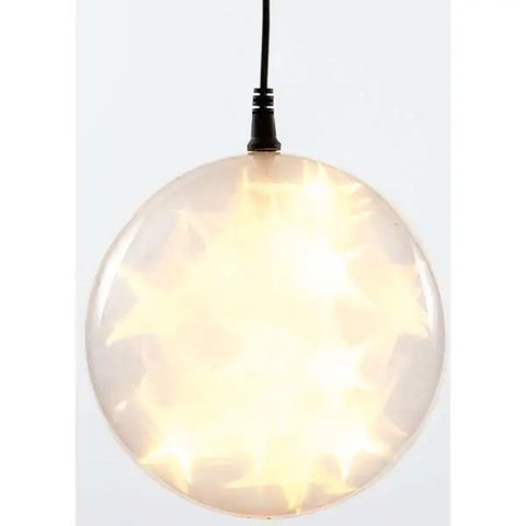 Specialty Built-in Battery LED Holographic Starfire Sphere - Warm White S4