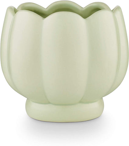 Tried & True Lush Lily Petal Ceramic Candle, 7.8 oz, Green Tried & True