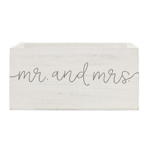 White wood card box "Mr & Mrs" - Treehouse Gift & Home