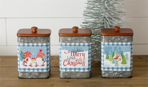 Winter Gnome Containers Treehouse Gift & Home